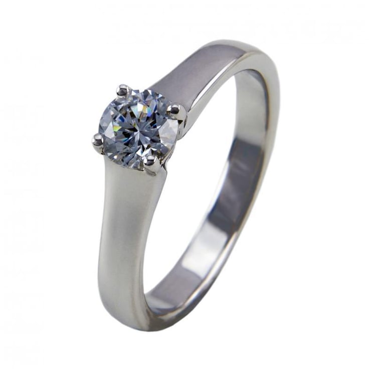 Zlatý zásnubný prsteň s diamantom Juva