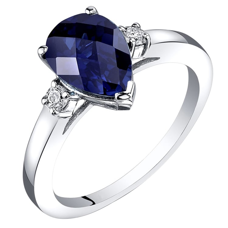 Zafírový prsteň zo zlata s diamantmi Dayna