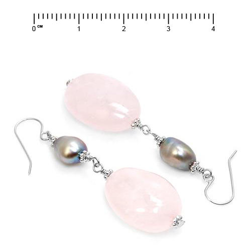 Strieborné náušnice s krištáľmi a perlami Carnella 721