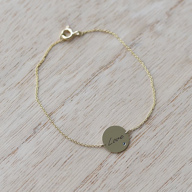 Zlatý náramok s gravírom 58783