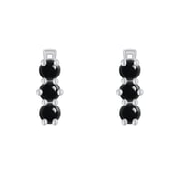 Strieborné náušnice s čiernými ónyxmi Loewy