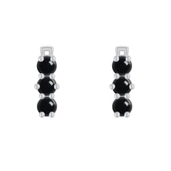 Strieborné náušnice s čiernými ónyxmi Loewy