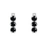 Strieborné náušnice s čiernými ónyxmi Lucius