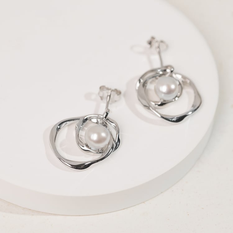 Perlové náušnice zo striebra Thalia 163919