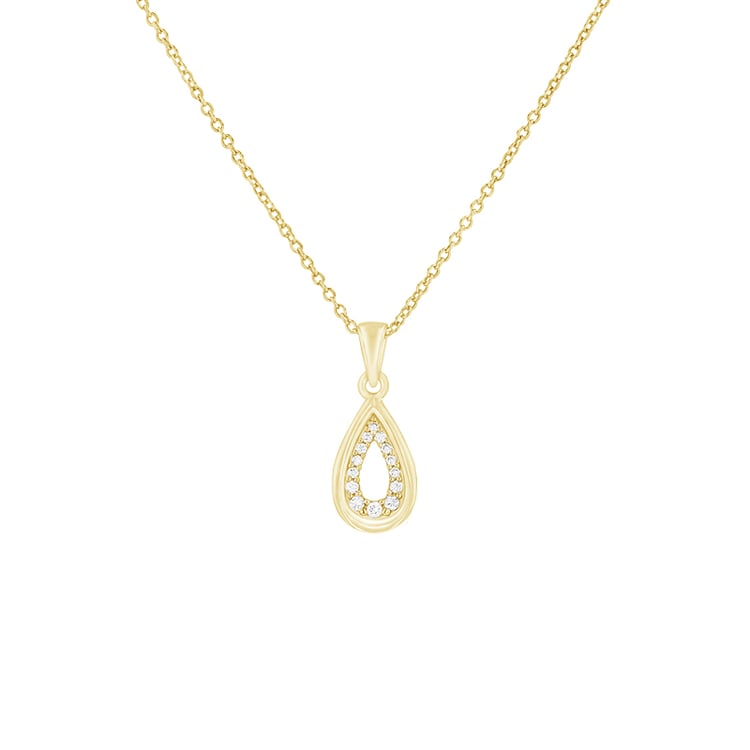 Prívesok v tvare diamantové kvapky zo žltého zlata 83082