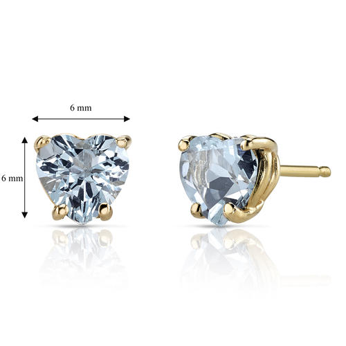 Náušnice s akvamarínmi 18076