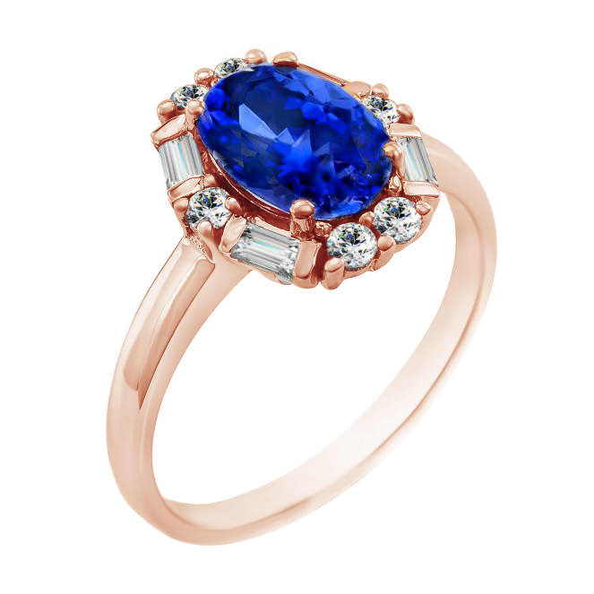 Diamantový prsteň s tanzanitom 83683