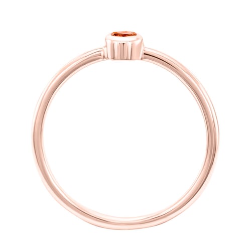 Zlatý minimalistický prsteň s padparadscha zafírom Kathleen