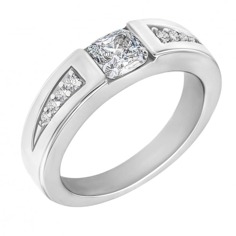 Zlatý prsteň s 0.52ct cushion diamantom Damyah