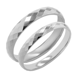 Zlaté svadobné obrúčky so vzorom Sumi