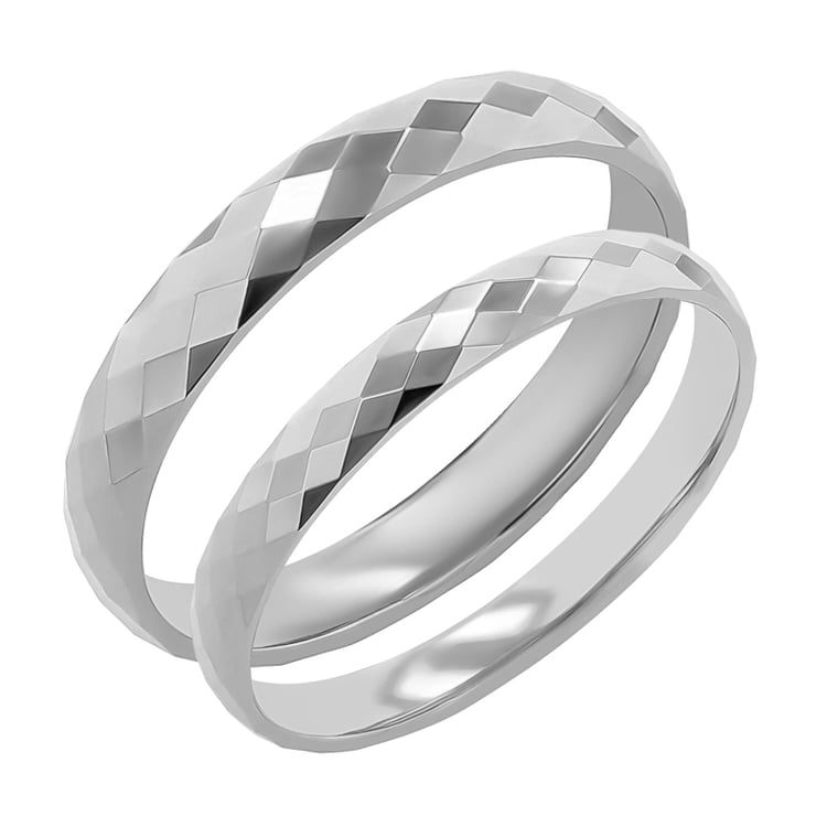 Zlaté svadobné obrúčky so vzorom Sumi 117379