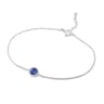 Strieborný náramok s tanzanitom Rollie