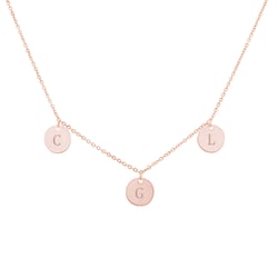 Zlatý náhrdelník s medailónmi a gravírom Kate