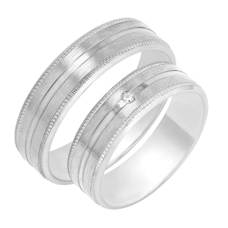 Snubné prstene z bieleho zlata 78799