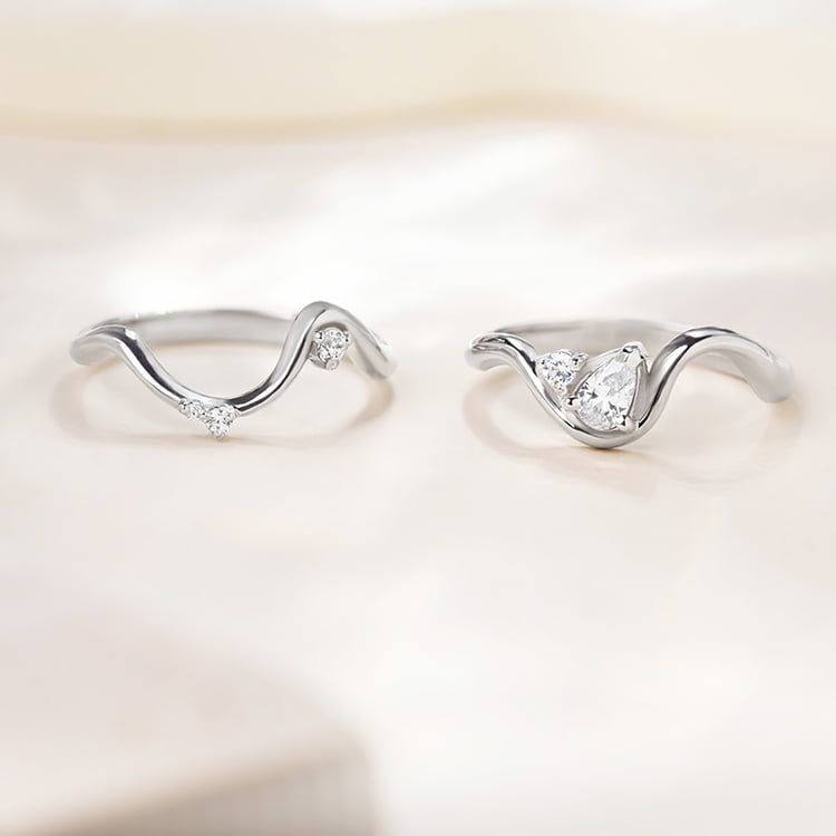 Zásnubný prsteň s pear diamantom 154927