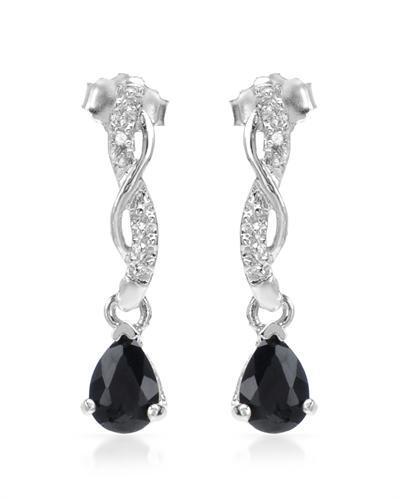 Zafírové náušnice s diamantmi