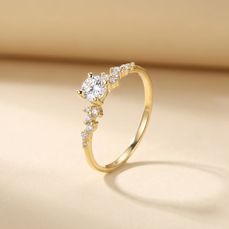 Zásnubný prsteň s výberom písmen a lab-grown diamantmi Carina 166798