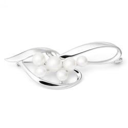Elegantná strieborná brošňa s perlami Ambrosia