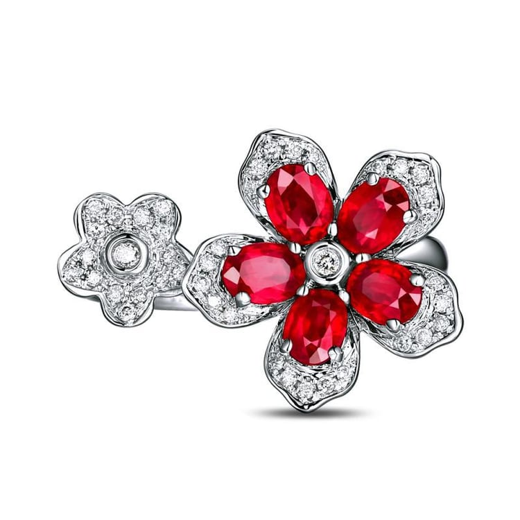 Zlatý rubínový prsteň 17133