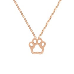 Psia labka v zlatom prívesku Dellie