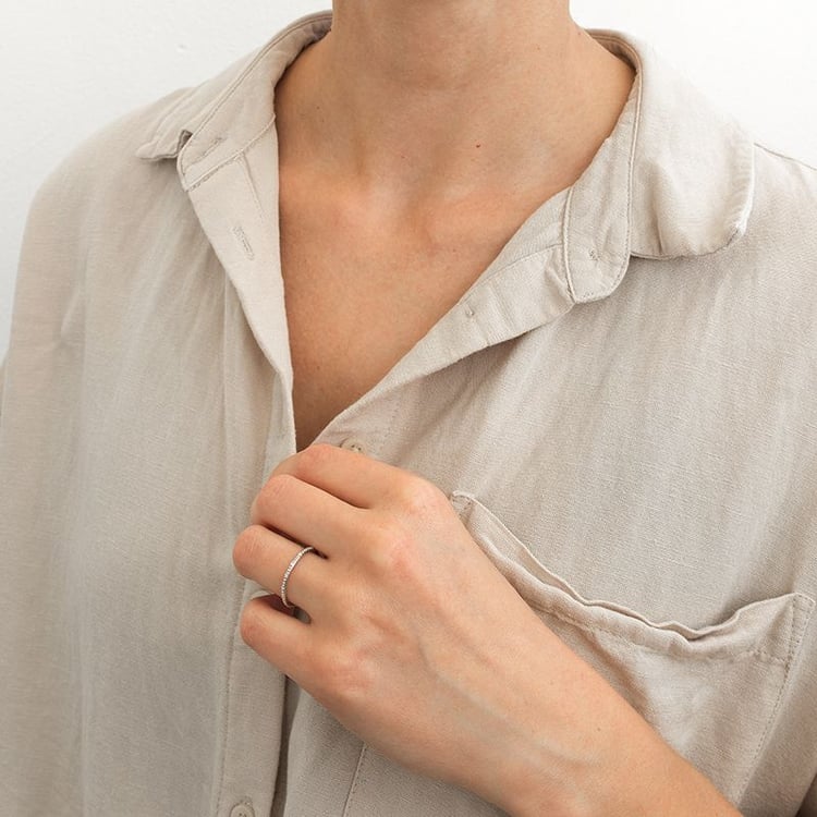 Minimalistický prsteň s diamantmi Tess 130022