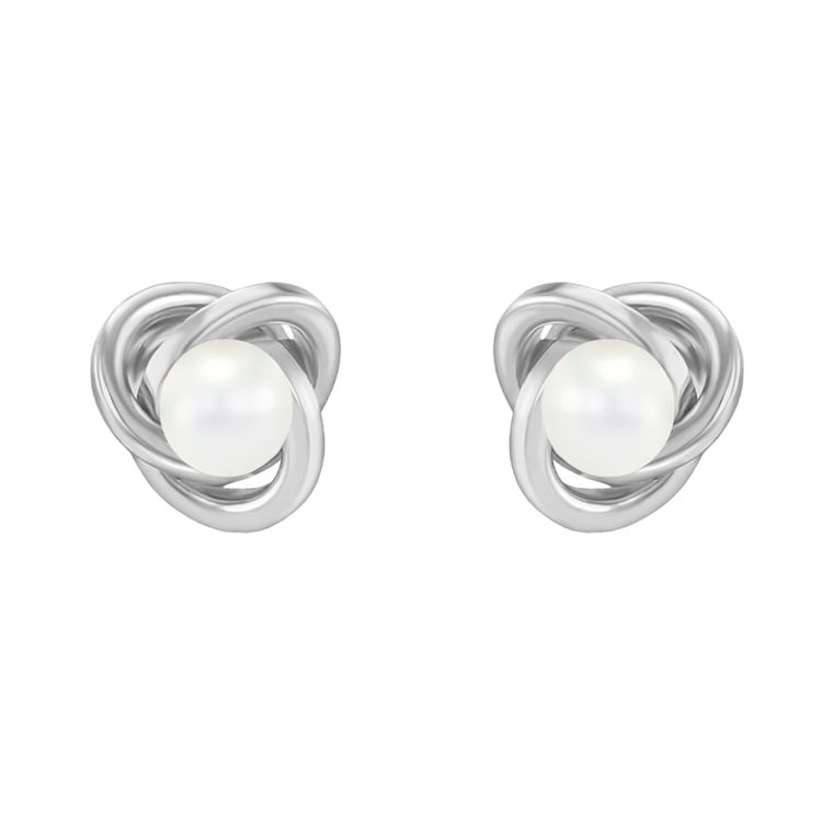 Perlové náušnice z bieleho zlata