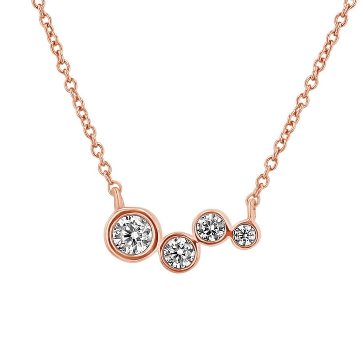 Moderný strieborný náhrdelník s diamantmi Viola 163659