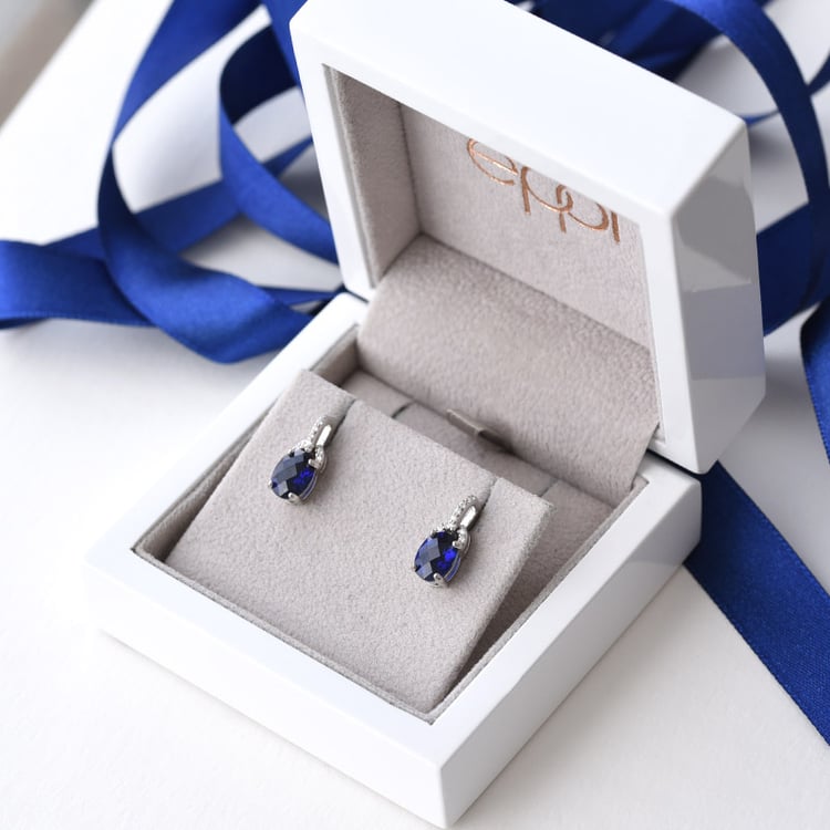 Náušnice zo striebra so zafírmi 78918