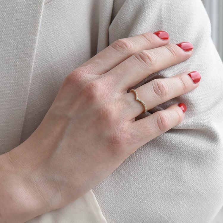 Vykrojený prsteň zo žltého zlata 93450