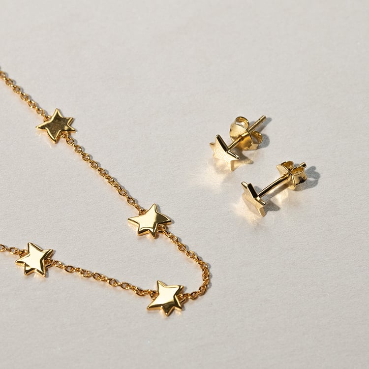 Strieborný náhrdelník s hviezdami Malý princ 138137