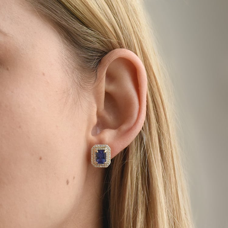 Tanzanitové náušnice s diamantmi Valentina 73473