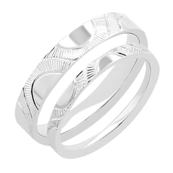 Svadobné obrúčky s ručnou rytinou slnka Villa