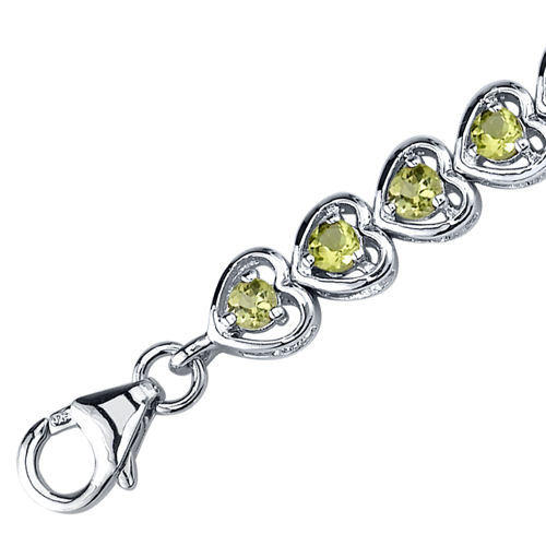 Náramok zo striebra s olivínmi Chevelle 5457