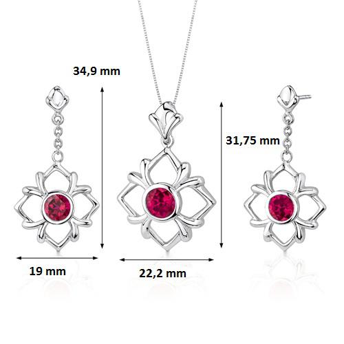 Strieborná rubínová kolekcia 12448