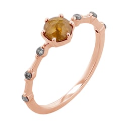 Prsteň so salt and pepper diamantmi Jelena