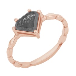 Zlatý prsteň so salt and pepper diamantom Kuba