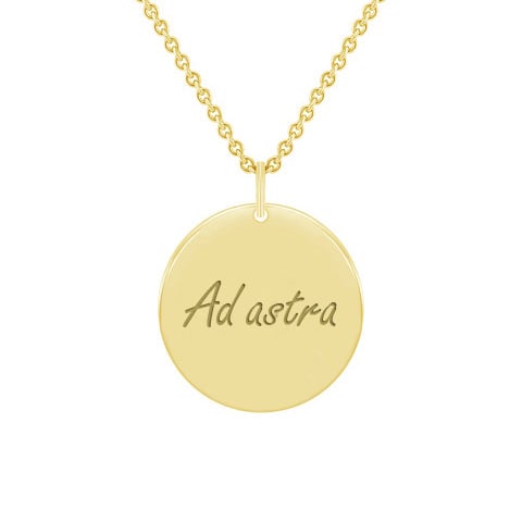 Strieborný prívesok s obojstranným gravírom Jannym 110297