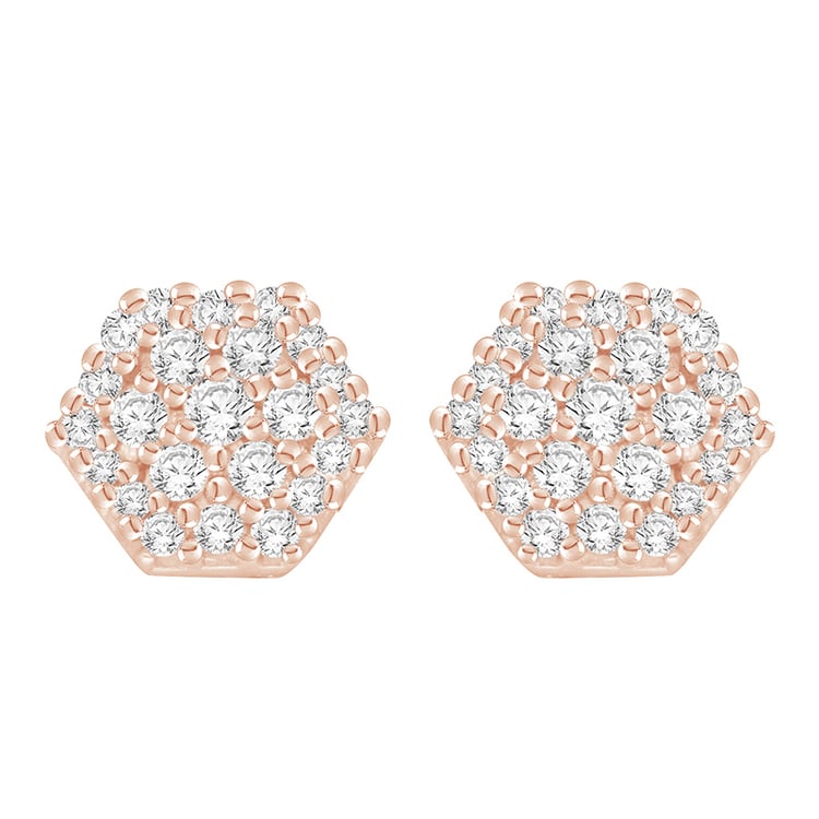 Náušnice z ružového zlata 95018