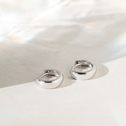Strieborné kruhové náušnice Callum