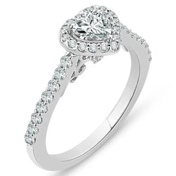 Zásnubný prsteň s diamantom v tvare srdca Yamila