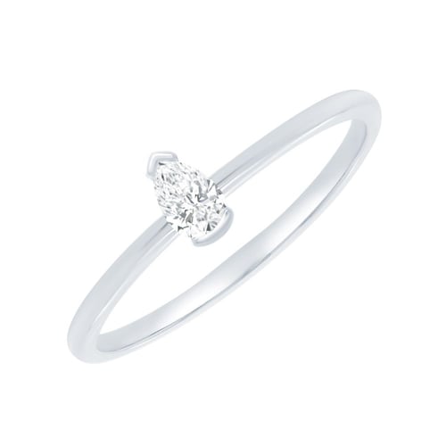 Minimalistický prsteň zo zlata s pear diamantom Valentin
