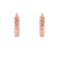 Srdcové kruhové náušnice s diamantmi Luba