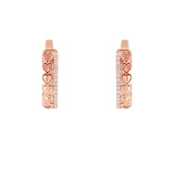 Srdcové kruhové náušnice s diamantmi Luba