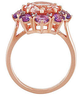 Zlatý prsteň s drahokamami 438