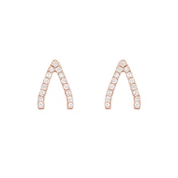 Minimalistické náušnice s diamantmi Wishbone