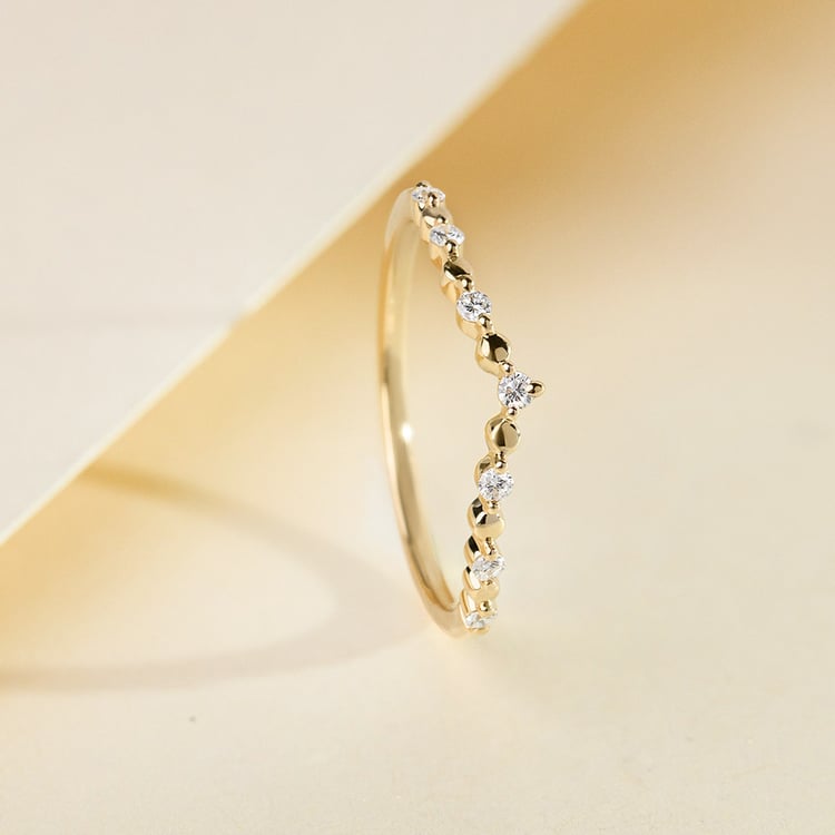 Zlatý prsteň s lab-grown diamantmi Eveline 163593