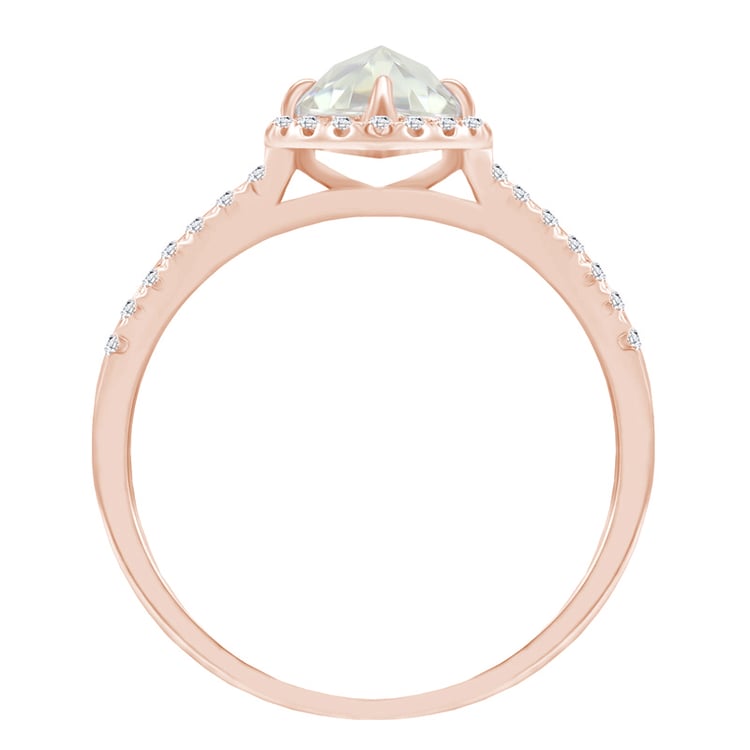 Moissanitový prsteň s diamantmi 40541