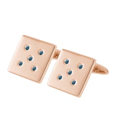 Manžetové gombíky zo zlata s modrými diamantmi Abrami