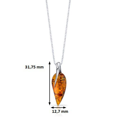 Jantárový strieborný náhrdelník 18279