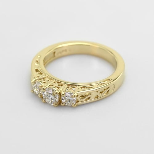 Vintage zásnubný prsteň s lab-grown diamantmi Loylah